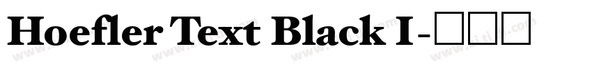 Hoefler Text Black I字体转换